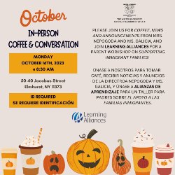 October Coffee & Conversation Flyer